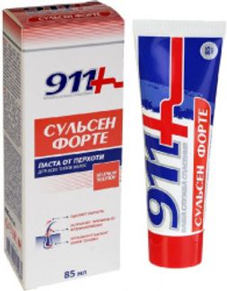 911 СУЛЬСЕН ФОРТЕ паста от перхоти для всех типов волос 85мл Твинс Тэк