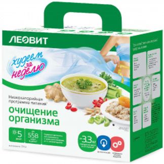 ЛЕОВИТ ХУДЕЕМ ЗА НЕДЕЛЮ программа питания Очищение организма 1 этап 771г Леовит