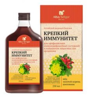 БАЛЬЗАМ АЛТАЙСКИЙ МЕДОВЫЙ Крепкий иммунитет 250мл Алтай-Селигор