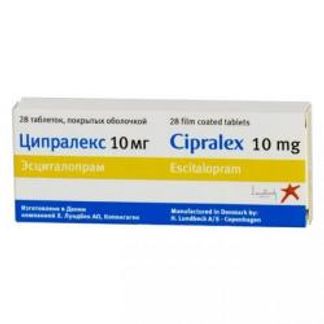 ЦИПРАЛЕКС 10мг 28 шт. таблетки Х.Лундбек А/О