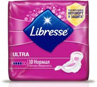 ЛИБРЕСС УЛЬТРА прокладки Нормал с мягкой поверхностью 10 шт. SCA HYGIENE PRODUCTS.