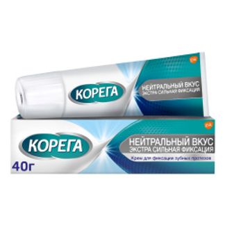 Корега Нейтральный вкус, крем для фиксации зубных протезов, 40г