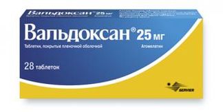 ВАЛЬДОКСАН 25мг 28 шт. таблетки покрытые пленочной оболочкой Сервье РУС ООО