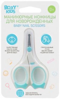 РОКСИ КИДС ножницы маникюрные с прорезиненными ручками для новорожденных 0+ Нингбо Раффини Имп. энд Экс. Ко Лтд.