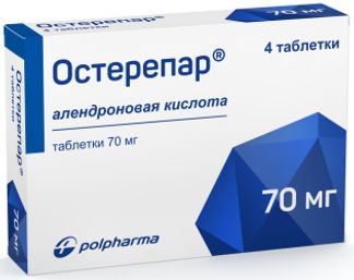 ОСТЕРЕПАР 70мг 4 шт. таблетки Warsaw pharmaceutical works polfa