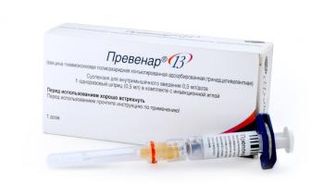 ПРЕВЕНАР 13 (ВАКЦИНА ПНЕВМОКОККОВАЯ ПОЛИСАХАРИДНАЯ) 0,5мл/доза 1 шт. суспензия внутримышечного Петровакс Фарм НПО
