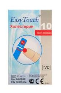 ИЗИ ТАЧ ТЕСТ-ПОЛОСКИ для определения уровня холестерина 10 шт. Bioptik technology Inc Cn