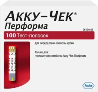 Акку-Чек Перформа тест-полоски, 100 шт.
