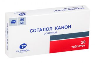 СОТАЛОЛ КАНОН 80мг 20 шт. таблетки Канонфарма