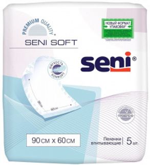 СЕНИ СОФТ пеленки 60х90см 5 шт. TZMO S.A.
