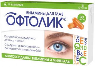 ОФТОЛИК Витамины для глаз капсулы 30 шт. ВТФ ООО