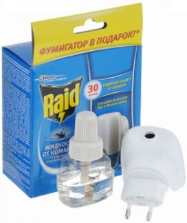 РЕЙД (RAID) КОМПЛЕКТ электрофумигатор+жидкость 30 ночей