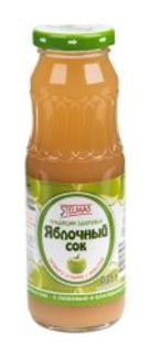 СТЭЛМАС сок Яблочный с мякотью 0,25л Останкинский Завод Напитков