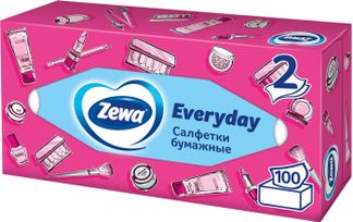 ЗЕВА ЭВРИДЭЙ салфетки бумажные 100 шт. коробка SCA HYGIENE PRODUCTS.