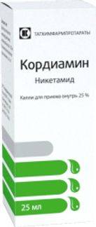 КОРДИАМИН 25% 25мл капли для приема внутрь Татхимфармпрепараты