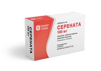 СЕРЕНАТА 100мг 30 шт. таблетки покрытые пленочной оболочкой Torrent pharmaceuticals Ltd