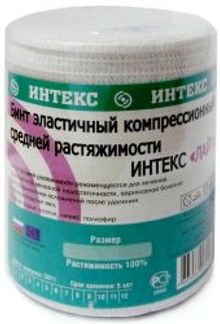 ИНТЕКС ЛАЙТ БИНТ эластичный СР 10х500см с застежкой Интертекстиль