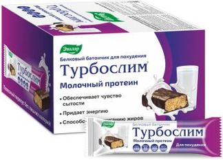 ТУРБОСЛИМ батончик для похудения белковый диетический 50г 12 шт. Эвалар