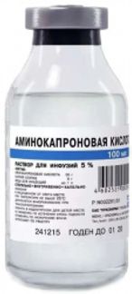 АМИНОКАПРОНОВАЯ КИСЛОТА 5% 100мл 1 шт. раствор для инфузий Красфарма ПАО
