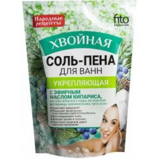 ФИТОКОСМЕТИК НАРОДНЫЕ РЕЦЕПТЫ соль-пена укрепляющая Хвойная 200г Фитокосметик