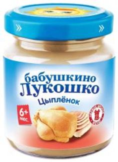 БАБУШКИНО ЛУКОШКО пюре Цыпленок 6+ 100г Фаустово Завод детского питания