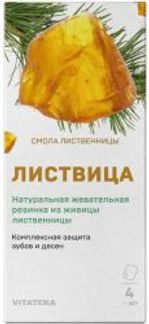 ВИТАТЕКА смолка жевательная лиственницы Листвица 0,8г 4 шт. Алтайский нектар
