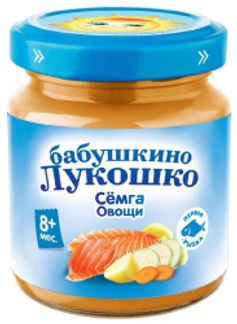 БАБУШКИНО ЛУКОШКО пюре рагу Семга/Овощи 8+ 100г Фаустово Завод детского питания