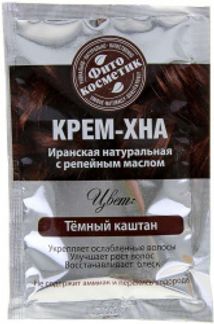 ФИТОКОСМЕТИК КРЕМ-ХНА Темный каштан с репейным маслом 50мл Фитокосметик