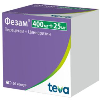 ФЕЗАМ 400мг+25мг 60 шт. капсулы Балканфарма-Дупница АД