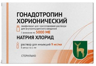 ГОНАДОТРОПИН ХОРИОНИЧЕСКИЙ 5000ЕД 5 шт. лиофилизат для приготовления раствора для внутримышечного введения МЭЗ