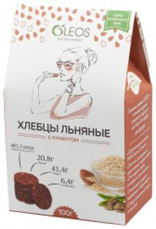 ОЛЕОС хлебцы льняные с Кунжутом 100г Олеос