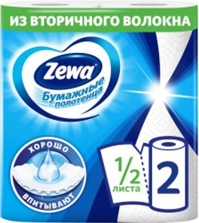 ЗЕВА полотенца бумажные арт.144001 Белые 2 шт. SCA HYGIENE PRODUCTS.