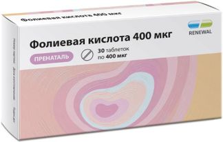 ФОЛИЕВАЯ КИСЛОТА 400 МКГ ПРЕНАТАЛЬ таблетки 30 шт. Обновление ПФК АО