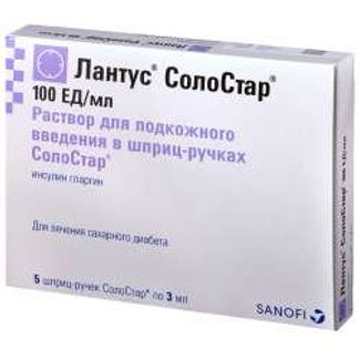 ЛАНТУС СОЛОСТАР 100ЕД/мл 3мл 5 шт. раствор для подкожного введения картр. в шпр.-ручк. Санофи-Авентис восток ЗАО