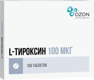 L-ТИРОКСИН 100мкг 100 шт. таблетки Озон