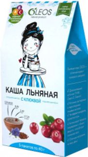 ОЛЕОС каша льняная с Клюквой 40г 5 шт. Олеос