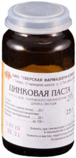 ЦИНКОВАЯ ПАСТА 25% 25г паста для наружного применения Тверская фармацевтическая фабрика ОАО