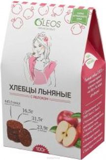 ОЛЕОС хлебцы льняные с Яблоком 100г Олеос