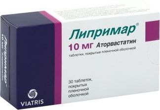 ЛИПРИМАР 10мг 30 шт. таблетки покрытые пленочной оболочкой Пфайзер Фармасьютикалз ЭлЭлСи