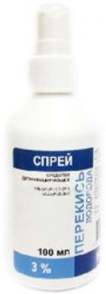 ПЕРЕКИСЬ ВОДОРОДА спрей с насадкой-распылителем 100мл Самарская ФФ