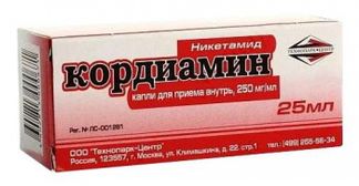 КОРДИАМИН 250мг/мл 25мл капли для приема внутрь Технопарк-Центр ООО