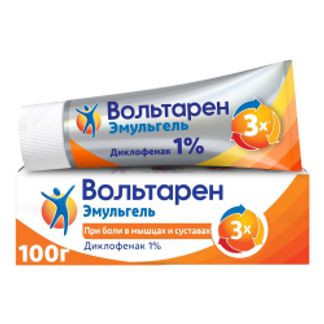 Вольтарен Эмульгель при боли в спине, мышцах и суставах, гель 1%, 100г