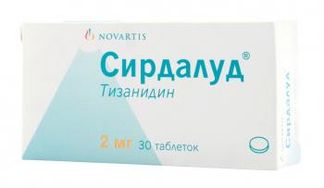 СИРДАЛУД 2мг 30 шт. таблетки Новартис Саглик Гида ве Тарим Юрюнлери Санайи ве Тикарет А.С.