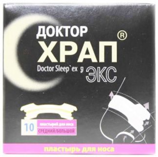 ДОКТОР ХРАП’ЭКС пластырь назальный средний/большой 10 шт. Мирролла