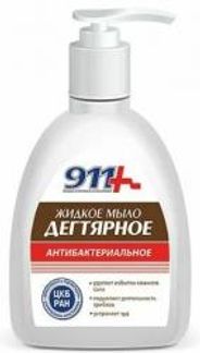 911 мыло жидкое антибактериальное Дегтярное 250мл Твинс Тэк