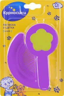 КУРНОСИКИ набор (щетка+гребешок) арт.19512 Мир Детства