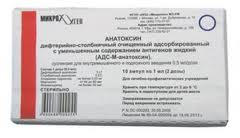 АНАТОКСИН АДС-М 1мл (2дозы) N10 суспензия д/инъекций АНАТОКСИН АДС-М 1мл (2дозы) N10 суспензия д/инъекций