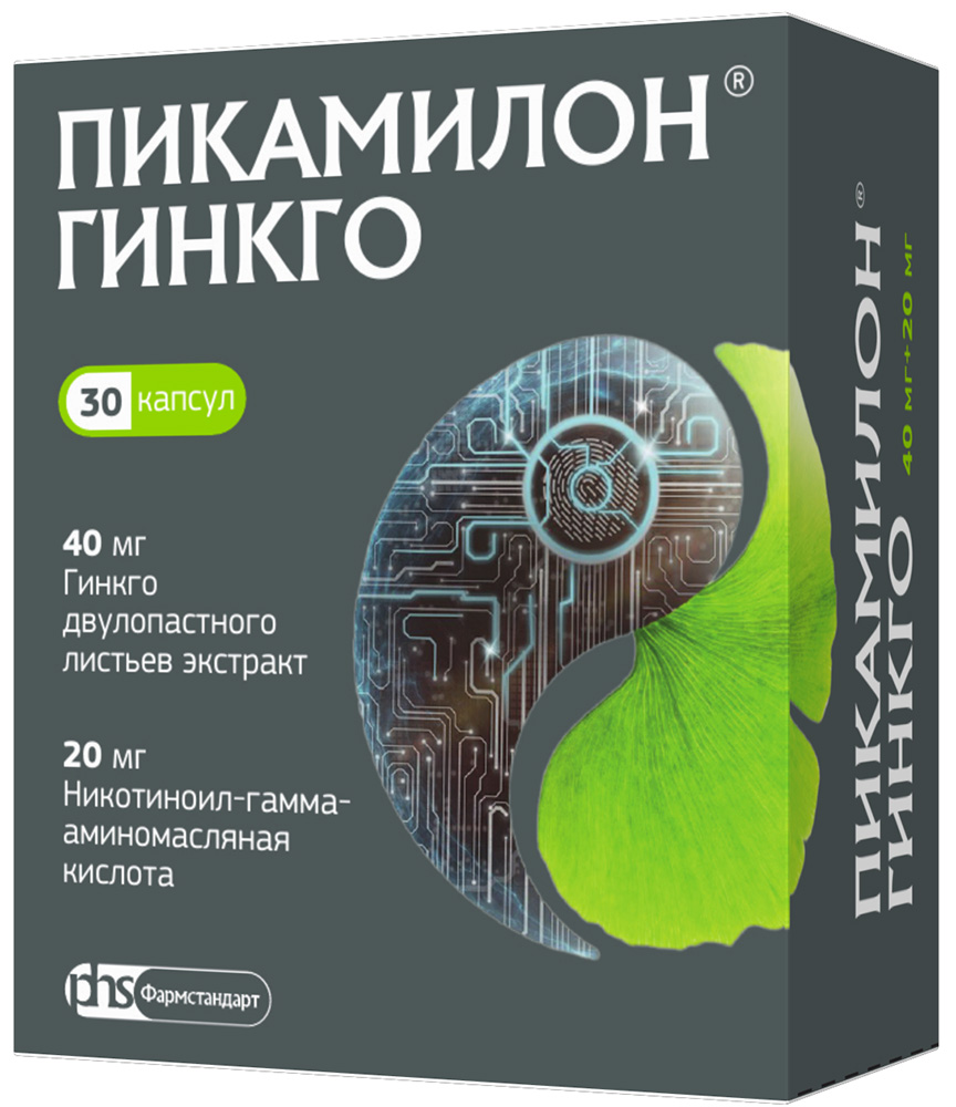 Пикамилон Гинкго 40мг+20мг 30 шт. капсулы Фармстандарт-Лексредства