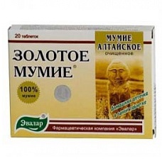 МУМИЕ ЗОЛОТОЕ АЛТАЙСКОЕ ОЧИЩЕННОЕ таб. 200мг N20 МУМИЕ ЗОЛОТОЕ АЛТАЙСКОЕ ОЧИЩЕННОЕ таб. 200мг N20
