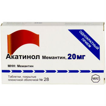 АКАТИНОЛ МЕМАНТИН 20мг N98 таб. покрытые пленочной оболочкой АКАТИНОЛ МЕМАНТИН 20мг N98 таб. покрытые пленочной оболочкой